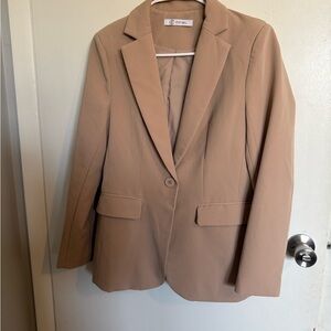 CiCy Bell Women's Classic Tan Suit Jacket